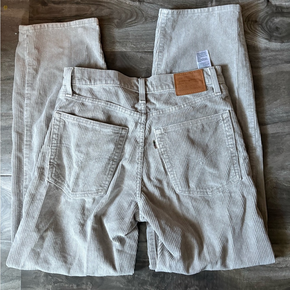 Levi's Light Beige Corduroy Wide Leg Pants